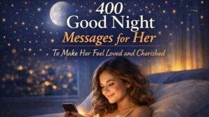 400 Good Night Messages for Her to Make Her Feel Loved, Cherished, and Close to Your Heart