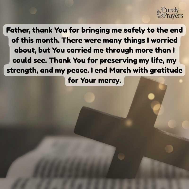 Thanksgiving End of the March Prayers for God’s Mercy and Protection