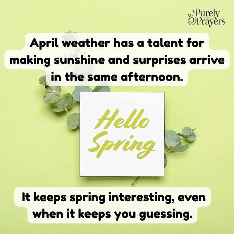Clever April Weather Sayings for Spring Lovers
