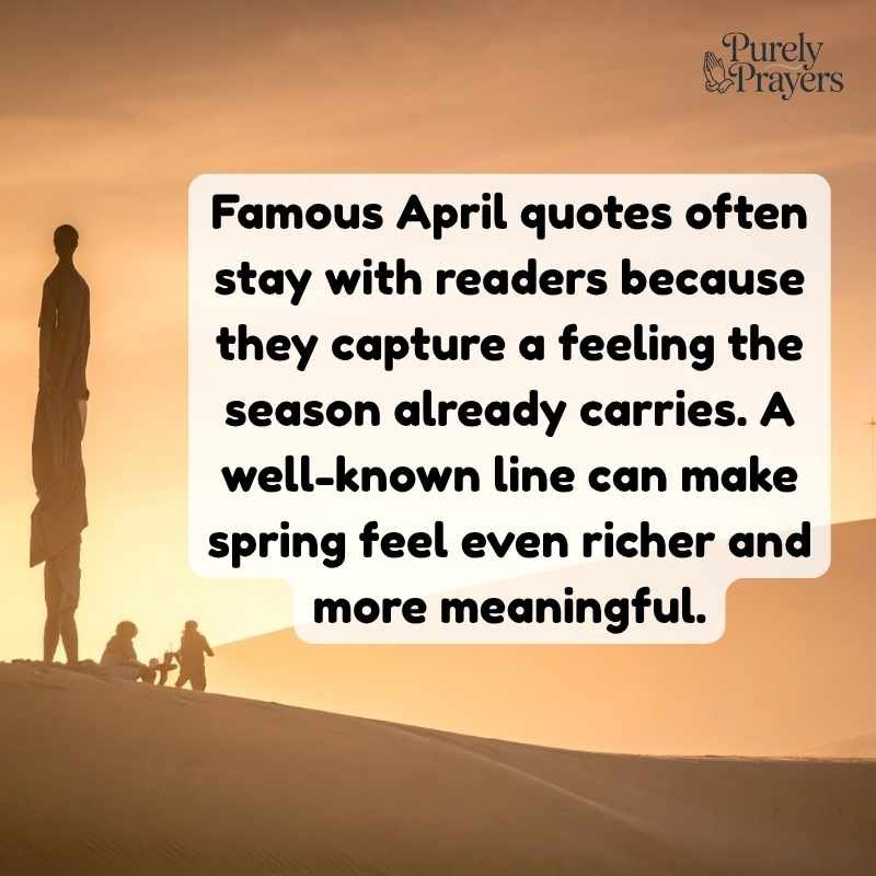 Famous and Poetic April Quotes About Spring