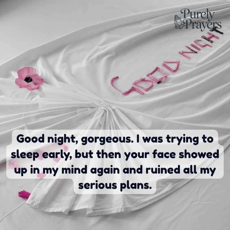 Flirty night texts with a soft romantic vibe
