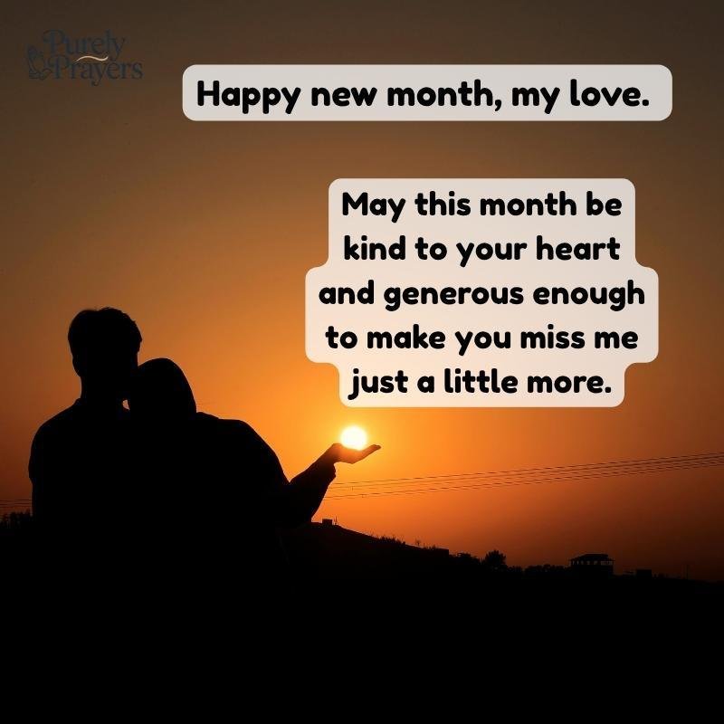 Funny and Playful Happy New Month Messages for Love
