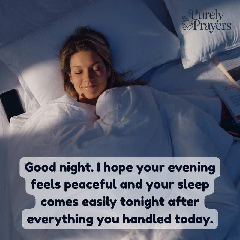 Gentle night wishes for a female friend
