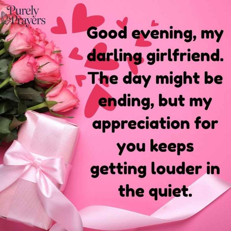 Good Evening Messages for My Love Girlfriend
