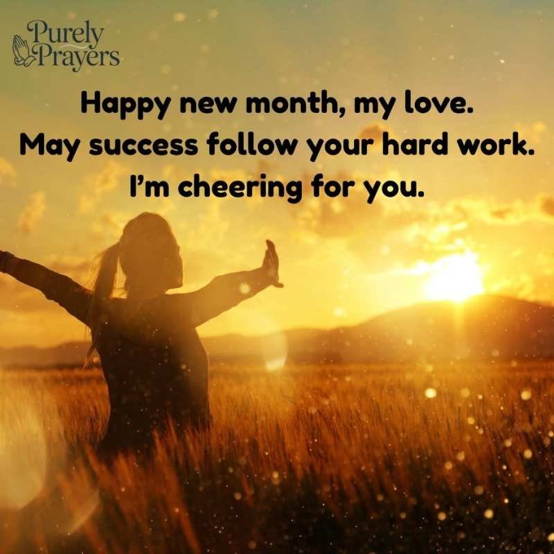Good Luck and Success New Month Wishes for My Love

