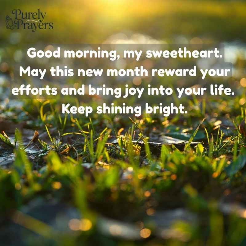 Good Morning Happy New Month Messages for My Love
