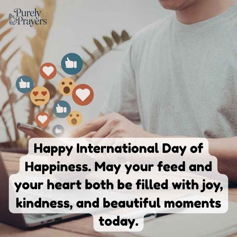 Happiness Day Wishes for Social Media

