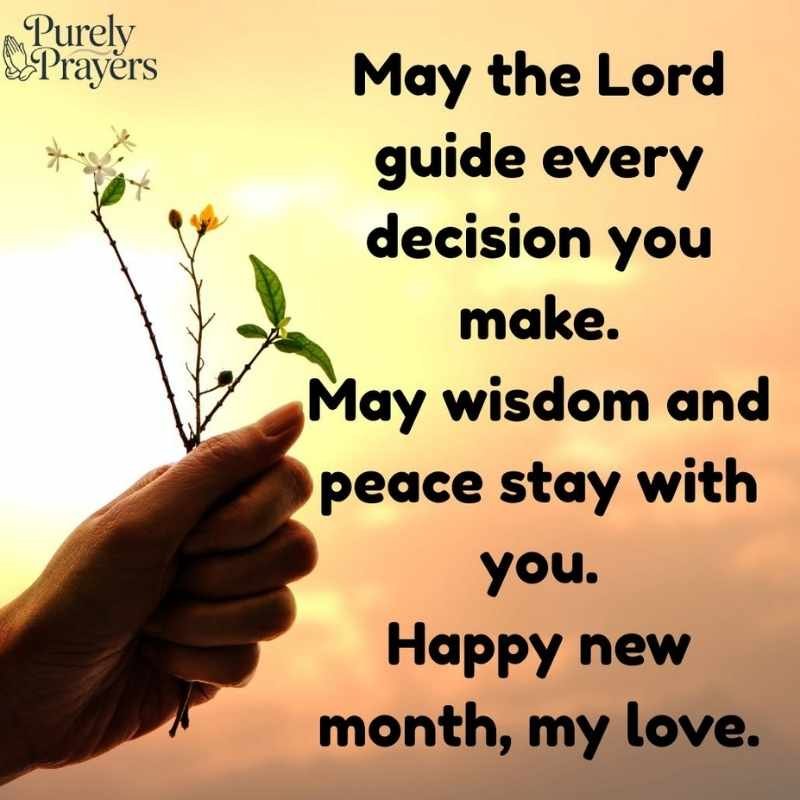Happy New Month Prayer to My Love for Blessings and Protection
