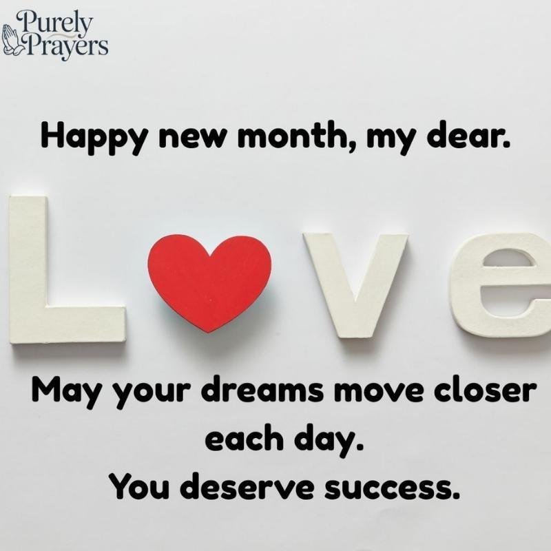 Inspirational New Month Wishes to My Love for a Fresh Start

