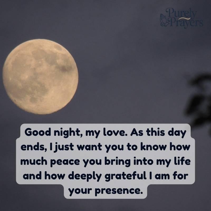 Long Good night message for her from the heart
