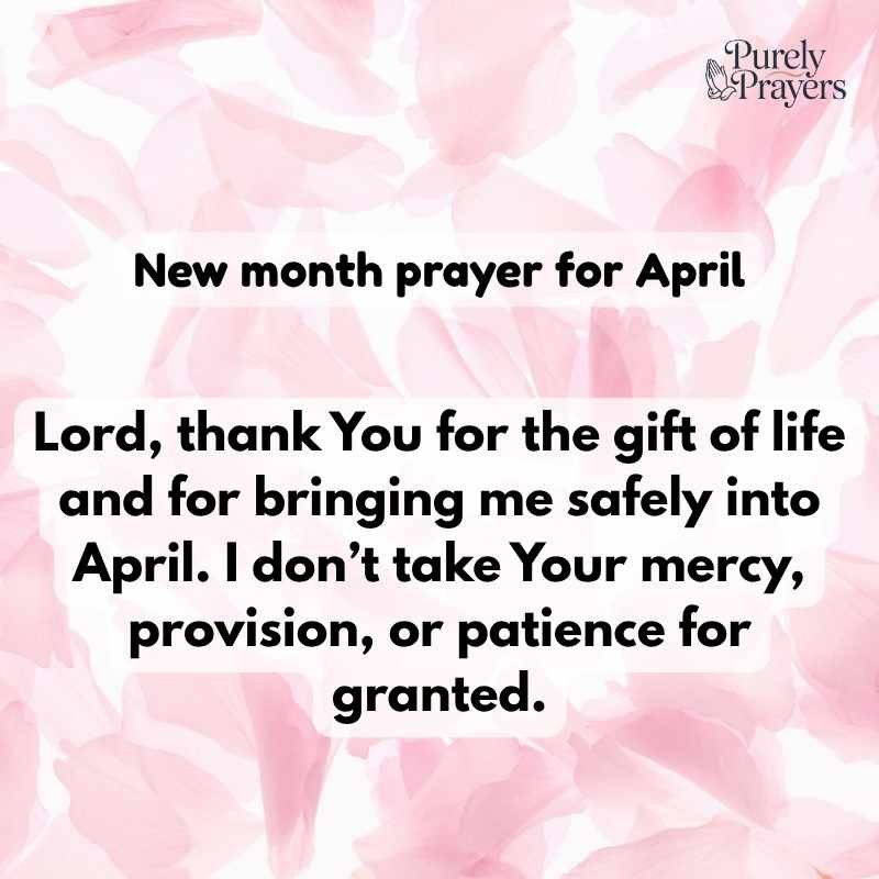 New Month Prayers for April for Gratitude and Thanksgiving

