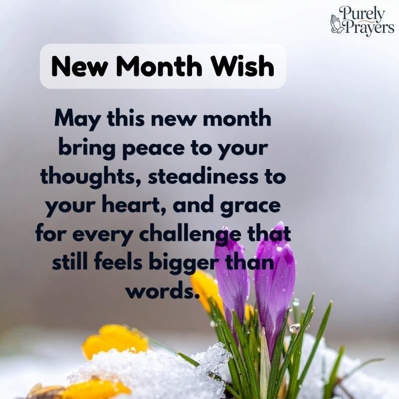 New Month Wishes for a Peaceful and Fresh Start