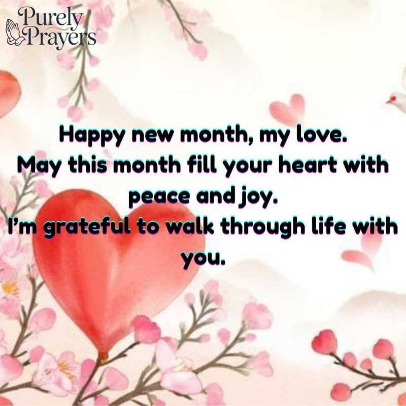New Month Wishes for My Love to Start the Month with Happiness
