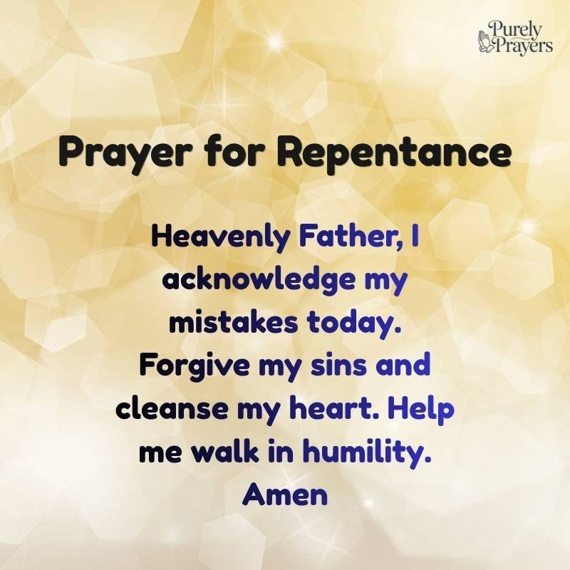 Prayer for a Repentant Heart and True Humility
