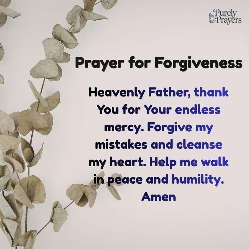 Prayer for Forgiveness, Healing, and Letting Go