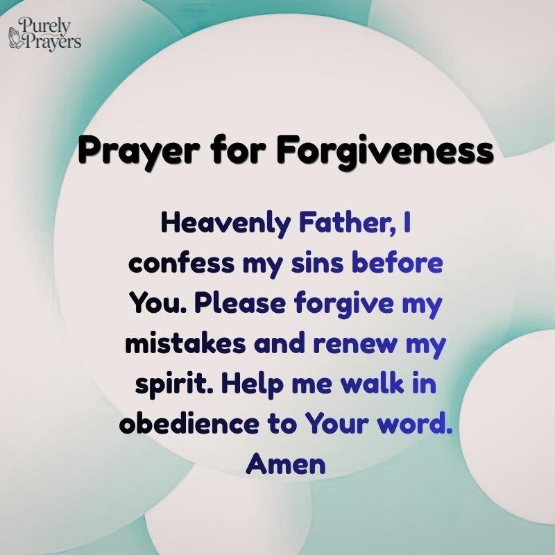 Prayer for Forgiveness of Sins, Repentance, and Renewal
