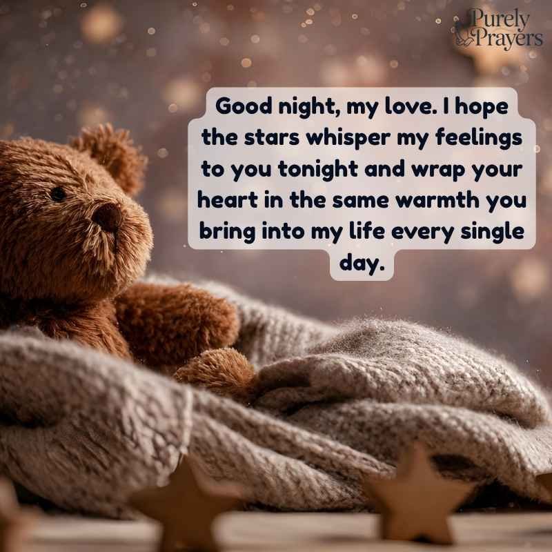 Romantic Good night message for her
