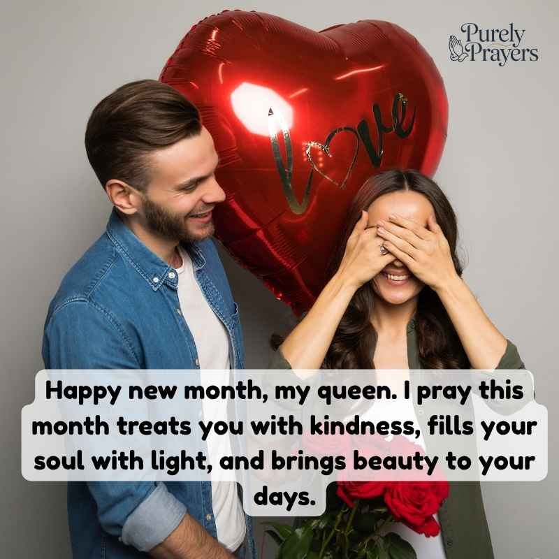Romantic Happy New Month Wishes for Her
