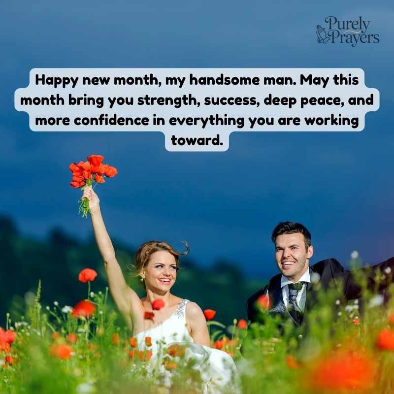 Romantic Happy New Month Wishes for Him
