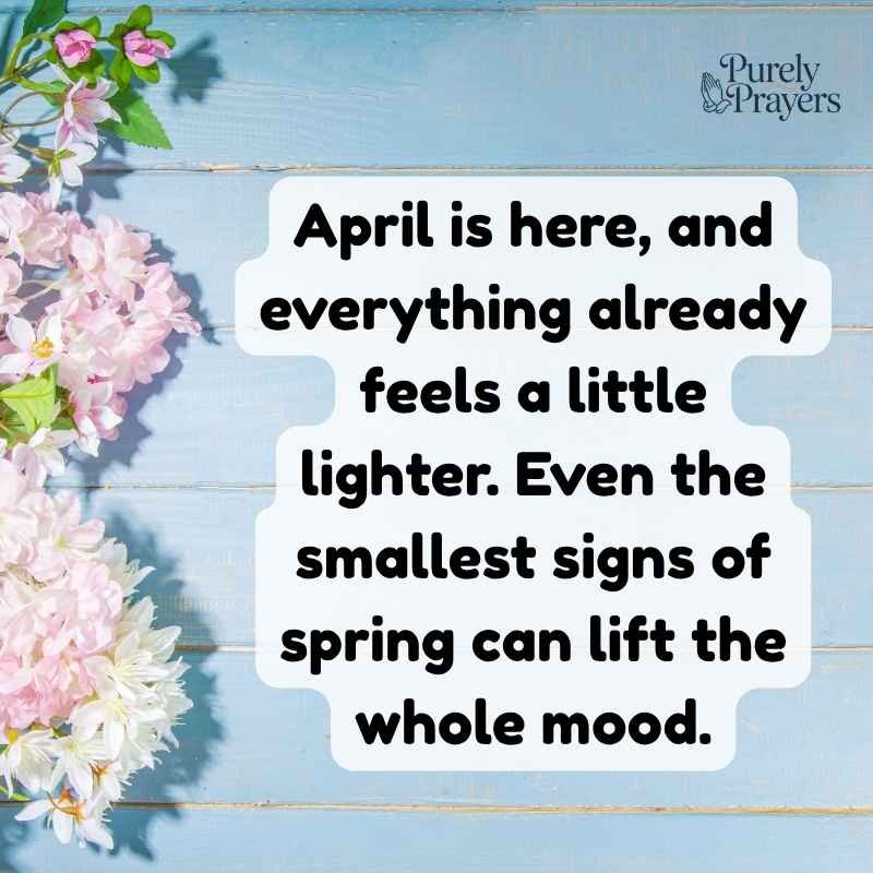 Short Hello April Quotes and Sayings