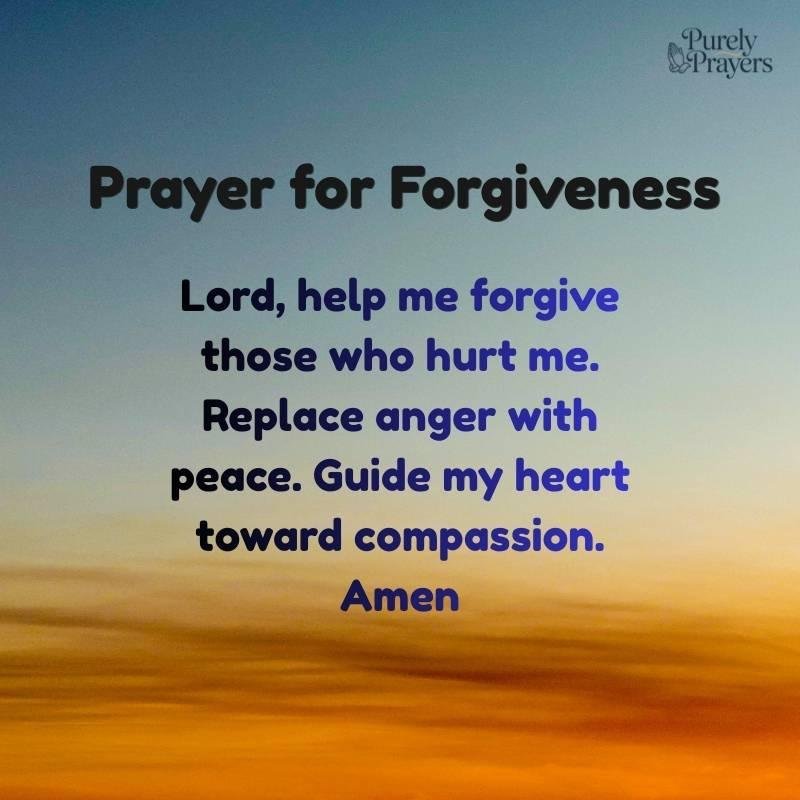 Short Prayer for Forgiveness of Others