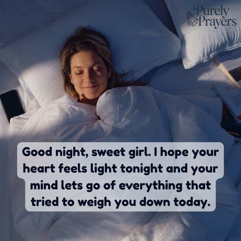 Sweet and loving texts to end her day beautifully
