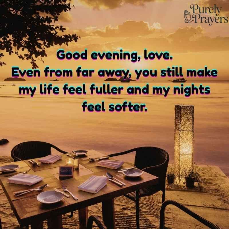 Sweet Good Evening Messages for My Love Far Away
