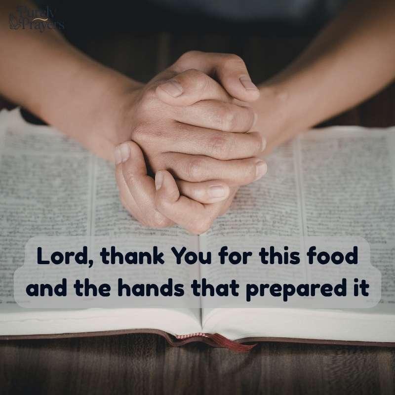 A Short Grace Prayer Before Meals and Daily Routine