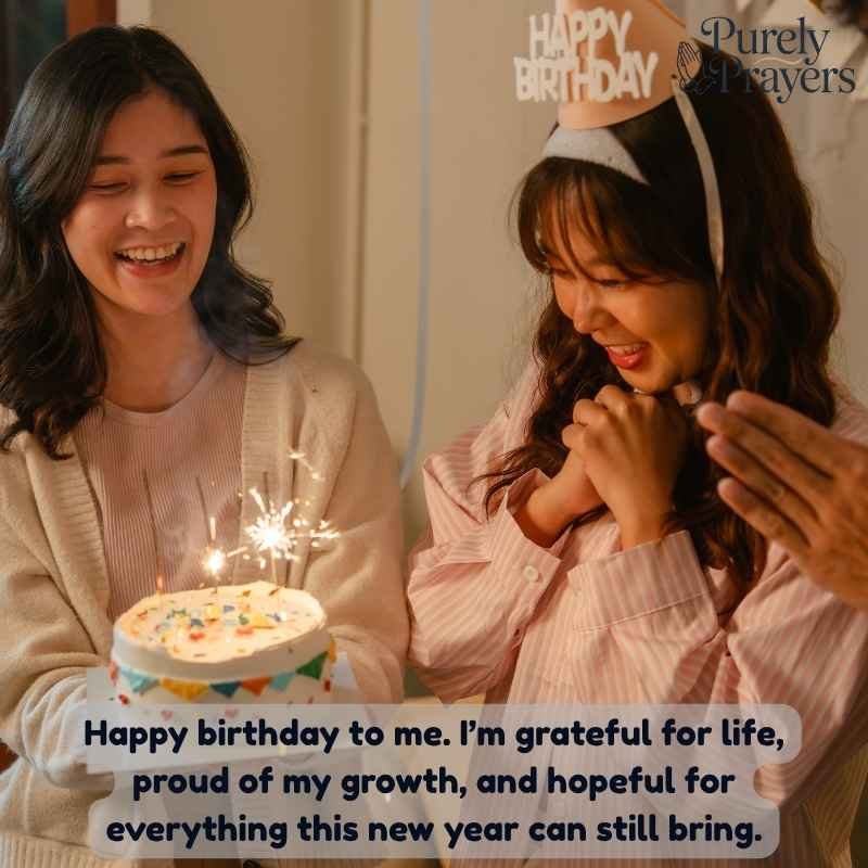 Birthday Captions, Personal Notes, and Meaningful Words for Myself