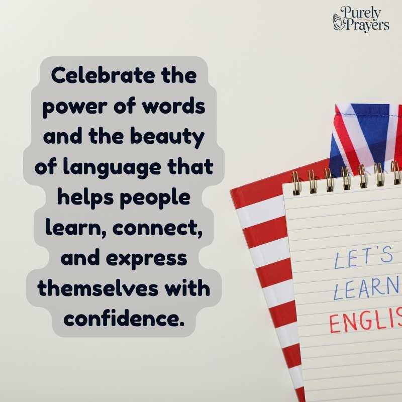 English Language Day Poster Lines for Schools and Events