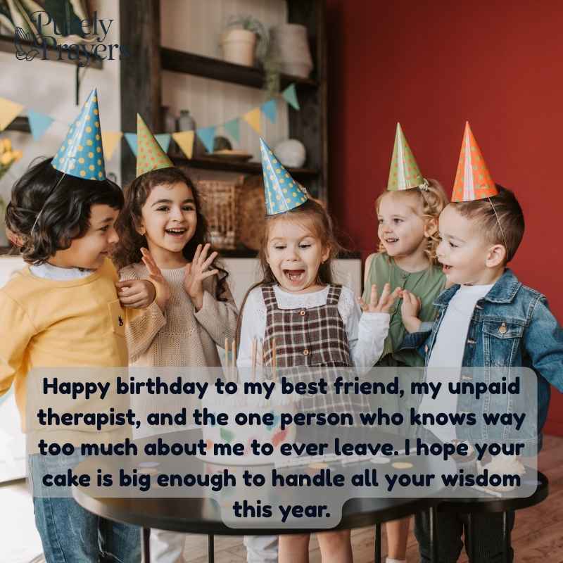 Funny and Lighthearted Birthday Wishes for a Best Friend