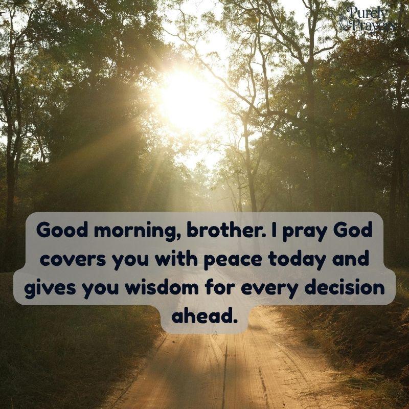 Good Morning Prayers and Blessings for Brother