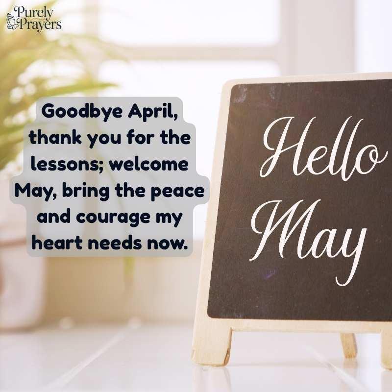 Goodbye April, Welcome May Sayings for a New Chapter