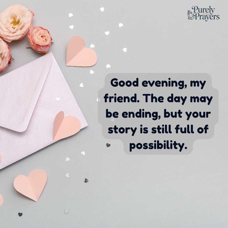 Inspirational Evening Wishes for a Friend