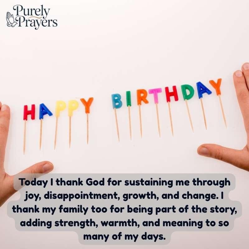 Long Thank You Message to God and Family on My Birthday