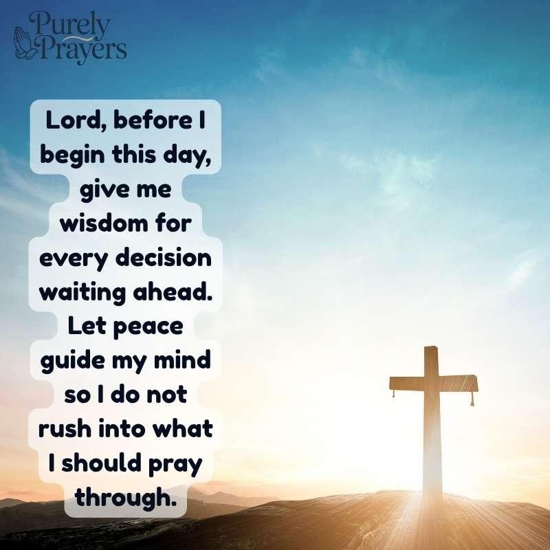 Prayer for Wisdom Before You Start Your Day