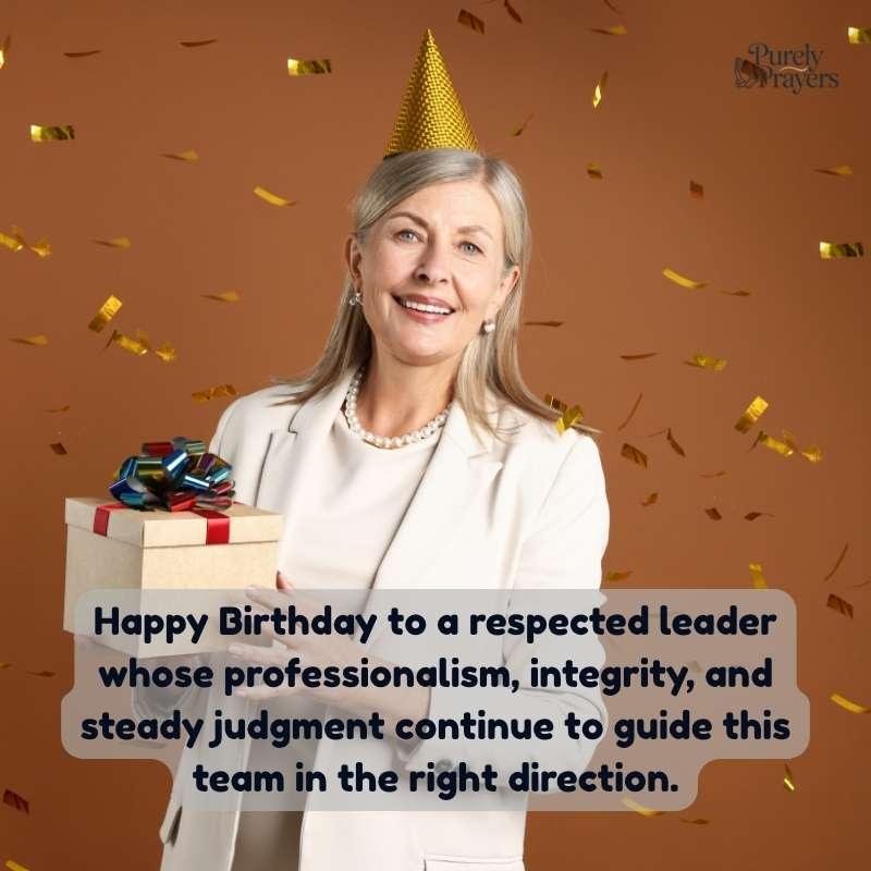 Professional Birthday Messages for a Respected Leader