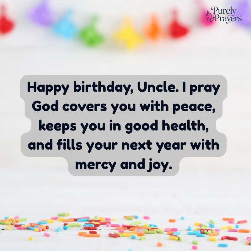Religious Birthday Prayers for Uncle