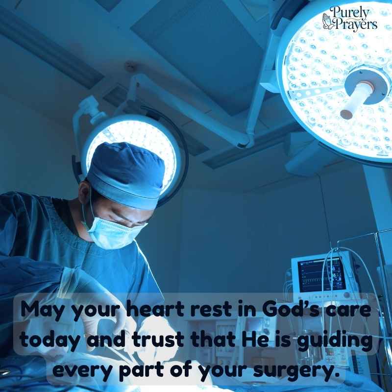 Religious Wishes Before Operation for Comfort and Trust in God