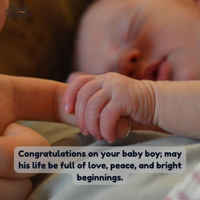 Short Baby Boy Wishes for Quick Congratulations