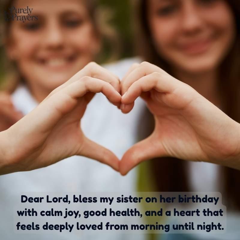 Short Birthday Prayer for My Sister
