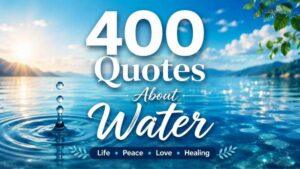 400 Quotes About Water to Refresh Life, Peace, Love, and Healing