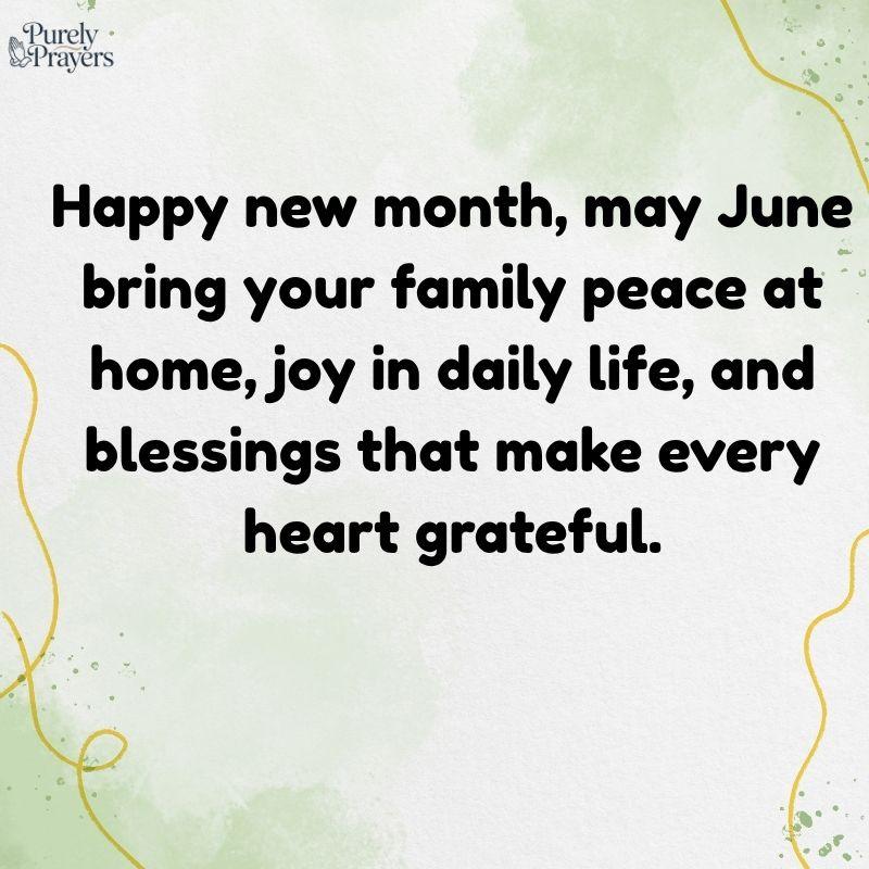 Happy New Month June Wishes for Family and Friends