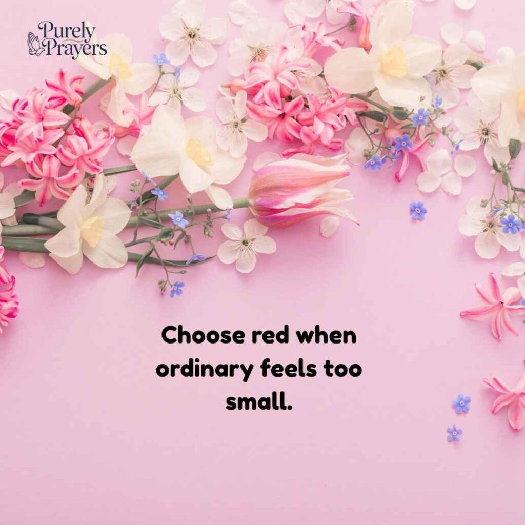 Short Red Quotes for Quick Captions