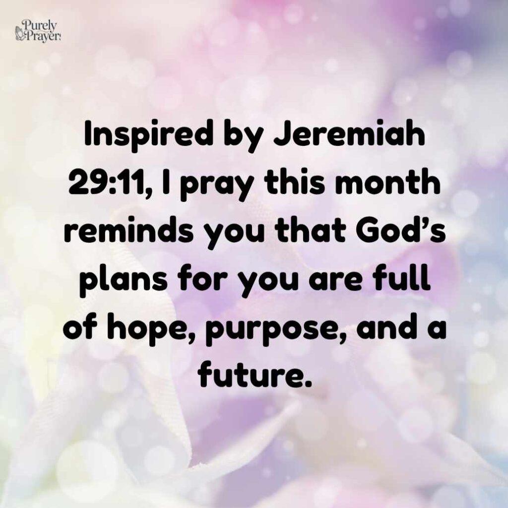 Bible Verse Inspired New Month Prayers for Him