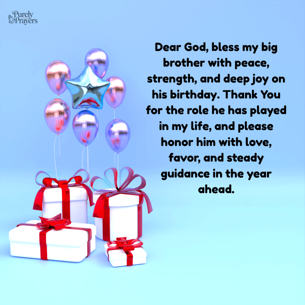 Birthday Blessings for My Big Brother