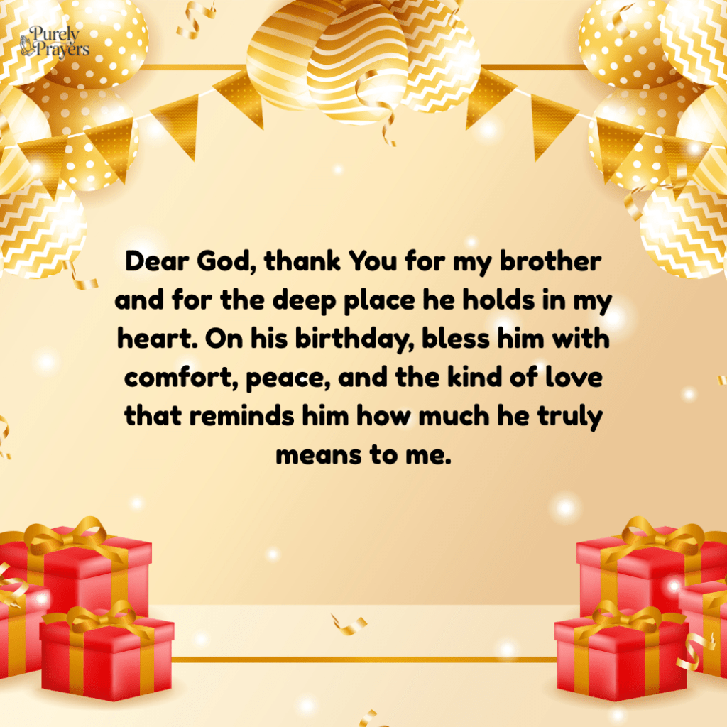 Emotional Birthday Prayer for a Brother Who Means So Much