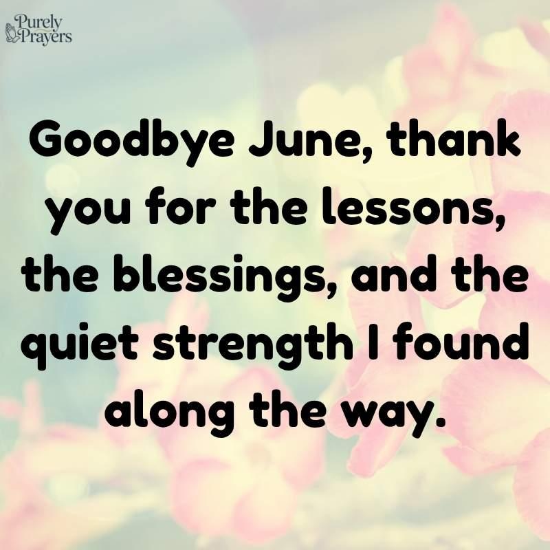 Ending June Quotes and Goodbye June Lines