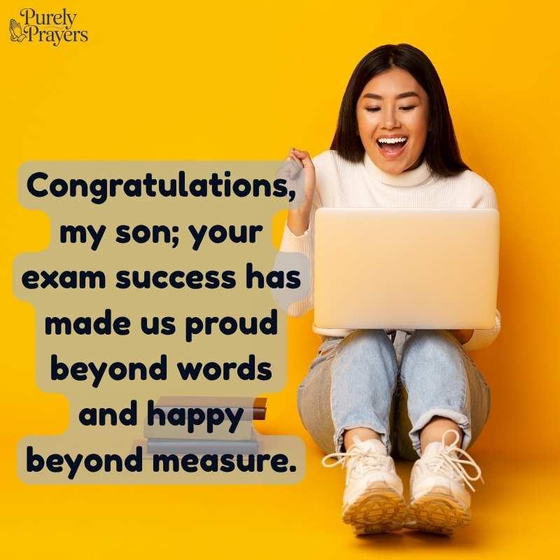 Exam Success Messages for Son with Love and Pride