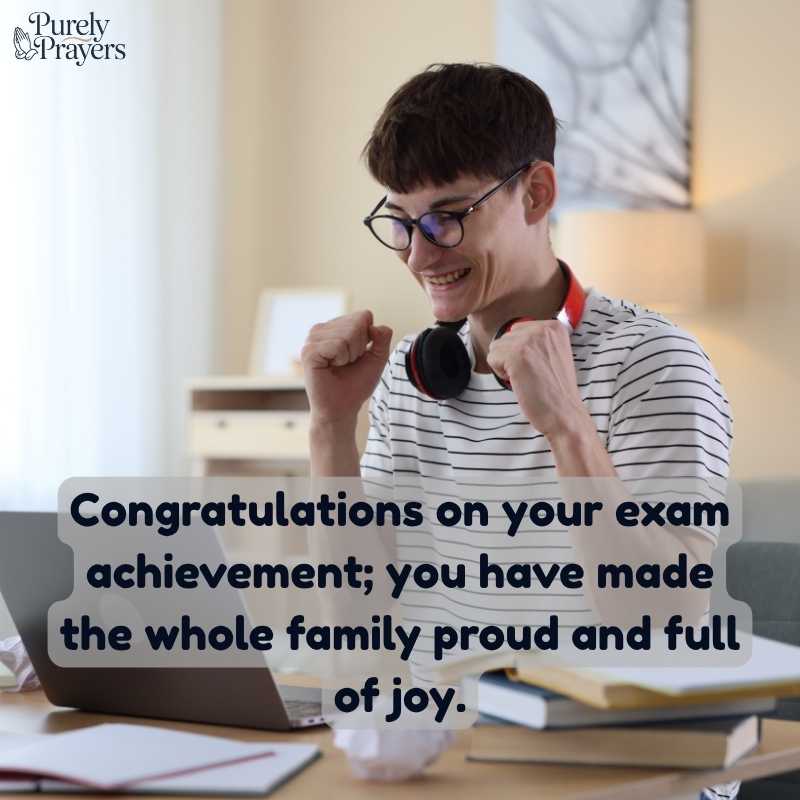 Family Congratulations Messages for Exam Achievement